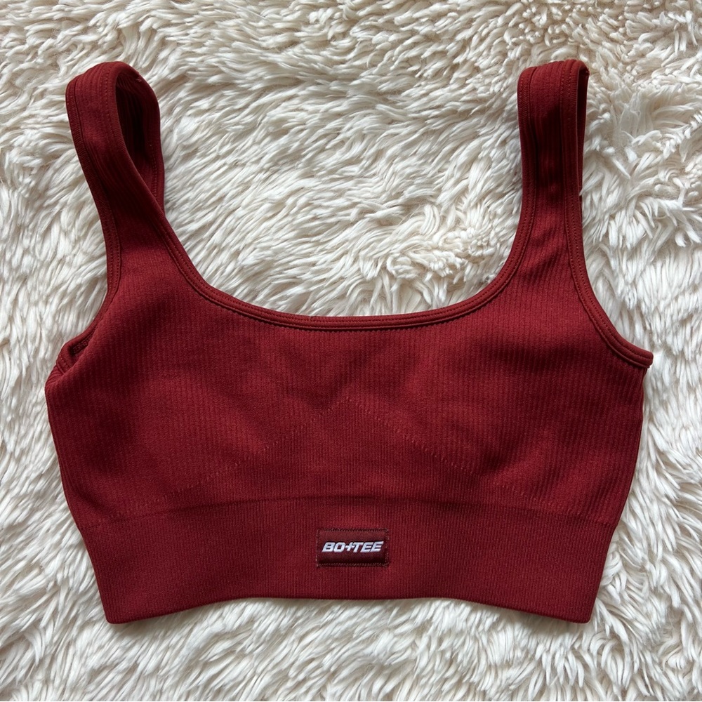 Bo+Tee Women's Red Sports Bra